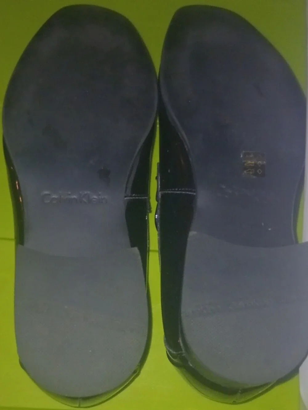 Calvin Klein Black Patent Slip-On Loafers